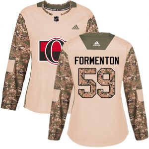 Dámské NHL Ottawa Senators dresy 59 Alex Formenton Authentic Camo Adidas Veterans Day Practice