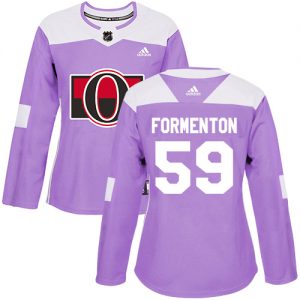 Dámské NHL Ottawa Senators dresy 59 Alex Formenton Authentic Nachový Adidas Fights Cancer Practice
