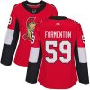 Dámské NHL Ottawa Senators dresy 59 Alex Formenton Authentic Červené Adidas Domácí
