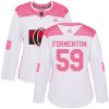 Dámské NHL Ottawa Senators dresy 59 Alex Formenton Authentic Bílý Růžový Adidas Fashion