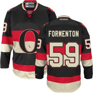 Dětské NHL Ottawa Senators dresy 59 Alex Formenton Authentic Černá Reebok Alternativní hokejové dresy
