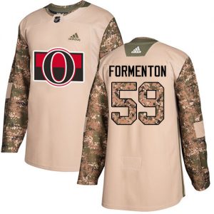 Dětské NHL Ottawa Senators dresy 59 Alex Formenton Authentic Camo Adidas Veterans Day Practice
