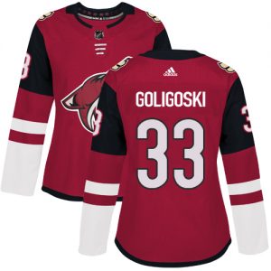 Dámské NHL Arizona Coyotes dresy 33 Alex Goligoski Authentic Burgundy Červené Adidas Domácí