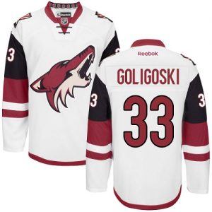 Dámské NHL Arizona Coyotes dresy 33 Alex Goligoski Authentic Bílý Reebok Venkovní hokejové dresy