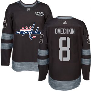 Pánské NHL Washington Capitals dresy 8 Alex Ovechkin Authentic Černá Adidas 1917 2017 100th Anniversary