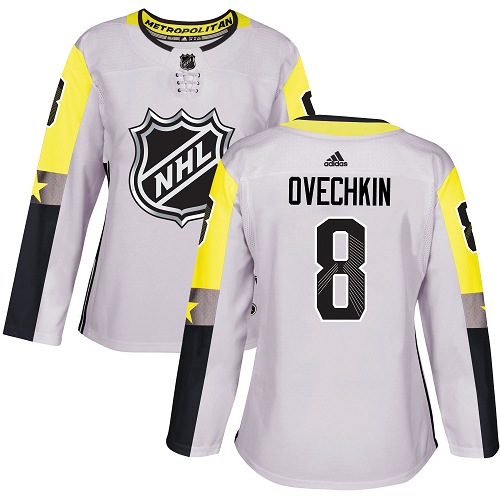 Dámské NHL Washington Capitals dresy 8 Alex Ovechkin Authentic Šedá Adidas 2018 All Star Metro Division