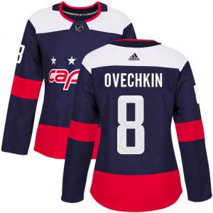 Dámské NHL Washington Capitals dresy 8 Alex Ovechkin Authentic Námořnická modrá Adidas 2018 Stadium Series