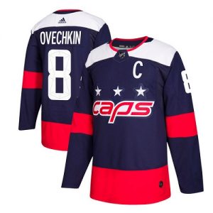 Dětské NHL Washington Capitals dresy 8 Alex Ovechkin Authentic Námořnická modrá Adidas 2018 Stadium Series