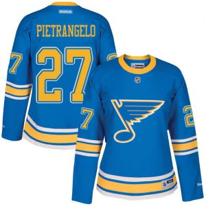 Dámské NHL St. Louis Blues dresy 27 Alex Pietrangelo Authentic modrá Reebok 2017 Winter Classic