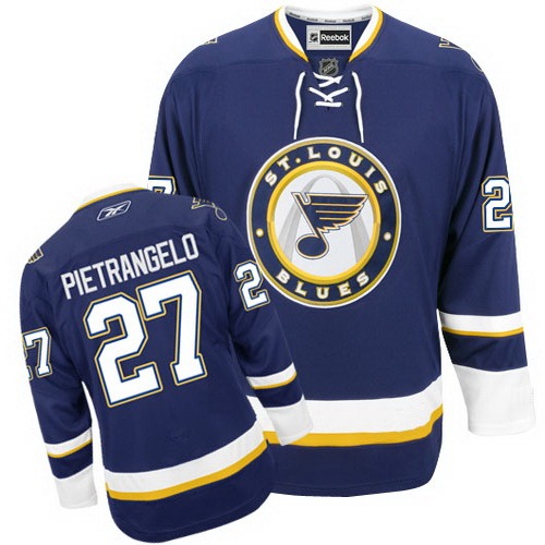 Dámské NHL St. Louis Blues dresy 27 Alex Pietrangelo Authentic Námořnická modrá Reebok Alternativní hokejové dresy