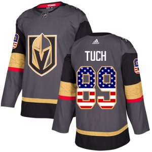Pánské NHL Vegas Golden Knights dresy 89 Alex Tuch Authentic Šedá Adidas USA Flag Fashion