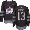 Pánské NHL Colorado Avalanche dresy 13 Alexander Kerfoot Authentic Černá Adidas 1917 2017 100th Anniversary