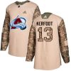 Pánské NHL Colorado Avalanche dresy 13 Alexander Kerfoot Authentic Camo Adidas Veterans Day Practice