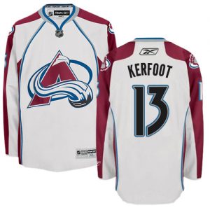Pánské NHL Colorado Avalanche dresy 13 Alexander Kerfoot Authentic Bílý Reebok Venkovní hokejové dresy