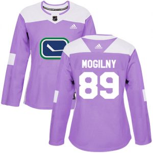 Dámské NHL Vancouver Canucks dresy 89 Alexander Mogilny Authentic Nachový Adidas Fights Cancer Practice