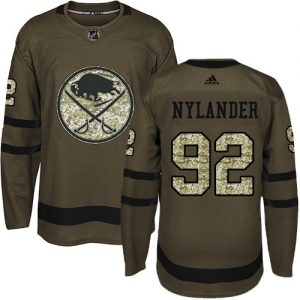Pánské NHL Buffalo Sabres dresy Alexander Nylander 92 Authentic Zelená Adidas Salute to Service