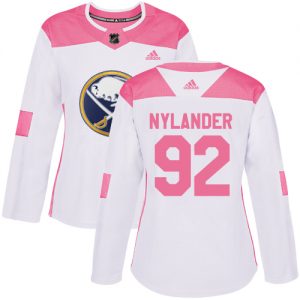 Dámské NHL Buffalo Sabres dresy Alexander Nylander 92 Authentic Bílý Růžový Adidas Fashion