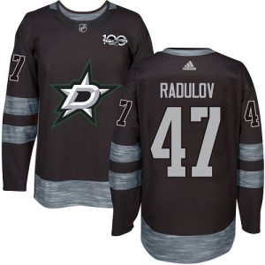 Pánské NHL Dallas Stars dresy 47 Alexander Radulov Authentic Černá Adidas 1917 2017 100th Anniversary