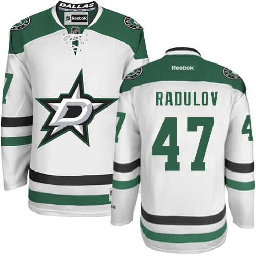 Dětské NHL Dallas Stars dresy 47 Alexander Radulov Authentic Bílý Reebok Venkovní hokejové dresy