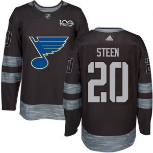 Pánské NHL St. Louis Blues dresy 20 Alexander Steen Authentic Černá Adidas 1917 2017 100th Anniversary