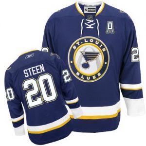 Pánské NHL St. Louis Blues dresy 20 Alexander Steen Authentic Námořnická modrá Reebok Alternativní hokejové dresy