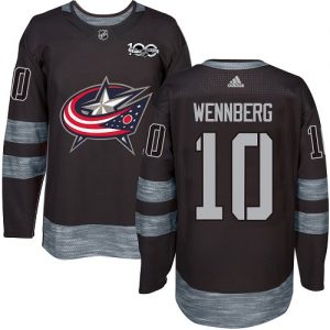 Pánské NHL Columbus Blue Jackets dresy 10 Alexander Wennberg Authentic Černá Adidas 1917 2017 100th Anniversary