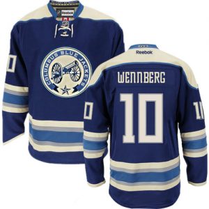 Pánské NHL Columbus Blue Jackets dresy 10 Alexander Wennberg Authentic Námořnická modrá Reebok Alternativní hokejové dresy