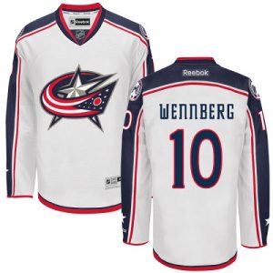 Dámské NHL Columbus Blue Jackets dresy 10 Alexander Wennberg Authentic Bílý Reebok Venkovní hokejové dresy