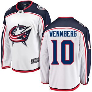 Pánské NHL Columbus Blue Jackets dresy 10 Alexander Wennberg Breakaway Bílý Fanatics Branded Venkovní