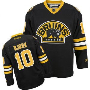 Pánské NHL Boston Bruins dresy Anders Bjork 10 Authentic Černá Reebok Alternativní hokejové dresy