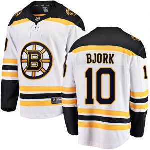 Pánské NHL Boston Bruins dresy Anders Bjork 10 Breakaway Bílý Fanatics Branded Venkovní