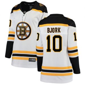 Dámské NHL Boston Bruins dresy Anders Bjork 10 Breakaway Bílý Fanatics Branded Venkovní