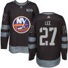 Pánské NHL New York Islanders dresy 27 Anders Lee Authentic Černá Adidas 1917 2017 100th Anniversary
