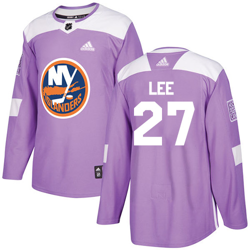 Pánské NHL New York Islanders dresy 27 Anders Lee Authentic Nachový Adidas Fights Cancer Practice