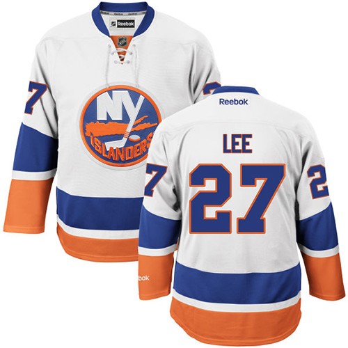 Dětské NHL New York Islanders dresy 27 Anders Lee Authentic Bílý Reebok Venkovní hokejové dresy