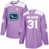 Pánské NHL Vancouver Canucks dresy 31 Anders Nilsson Authentic Nachový Adidas Fights Cancer Practice