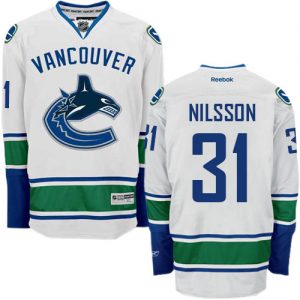 Pánské NHL Vancouver Canucks dresy 31 Anders Nilsson Authentic Bílý Reebok Venkovní hokejové dresy