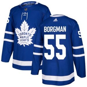 Dětské NHL Toronto Maple Leafs dresy 55 Andreas Borgman Authentic královská modrá Adidas Domácí