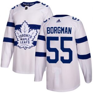 Dětské NHL Toronto Maple Leafs dresy 55 Andreas Borgman Authentic Bílý Adidas 2018 Stadium Series