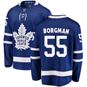 Dětské NHL Toronto Maple Leafs dresy 55 Andreas Borgman Breakaway královská modrá Fanatics Branded Domácí