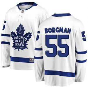 Dětské NHL Toronto Maple Leafs dresy 55 Andreas Borgman Breakaway Bílý Fanatics Branded Venkovní