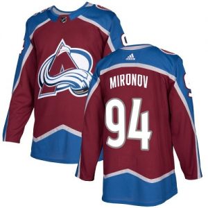 Pánské NHL Colorado Avalanche dresy 94 Andrei Mironov Authentic Burgundy Červené Adidas Domácí