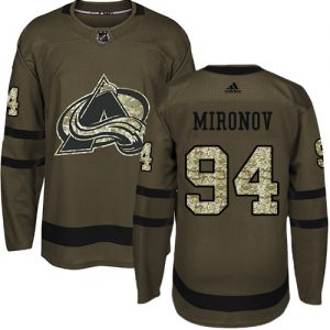Pánské NHL Colorado Avalanche dresy 94 Andrei Mironov Authentic Zelená Adidas Salute to Service