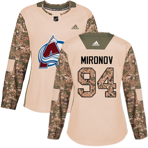 Dámské NHL Colorado Avalanche dresy 94 Andrei Mironov Authentic Camo Adidas Veterans Day Practice