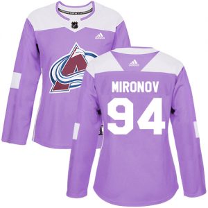 Dámské NHL Colorado Avalanche dresy 94 Andrei Mironov Authentic Nachový Adidas Fights Cancer Practice