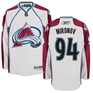 Dětské NHL Colorado Avalanche dresy 94 Andrei Mironov Authentic Bílý Reebok Venkovní hokejové dresy