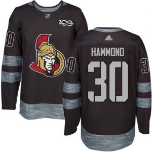 Pánské NHL Ottawa Senators dresy 30 Andrew Hammond Authentic Černá Adidas 1917 2017 100th Anniversary