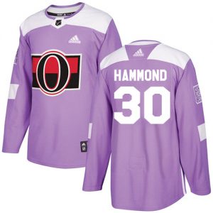 Pánské NHL Ottawa Senators dresy 30 Andrew Hammond Authentic Nachový Adidas Fights Cancer Practice
