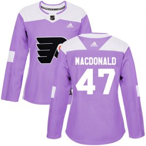 Dámské NHL Philadelphia Flyers dresy 47 Andrew MacDonald Authentic Nachový Adidas Fights Cancer Practice