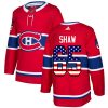 Pánské NHL Montreal Canadiens dresy 65 Andrew Shaw Authentic Červené Adidas USA Flag Fashion